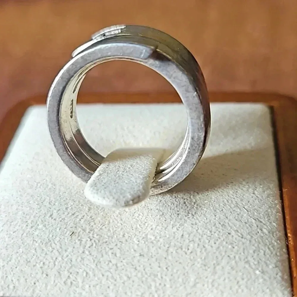 Gucci Snake G Logo 925 Sterling Silver Ring, Size 5 - Picture 3 of 5